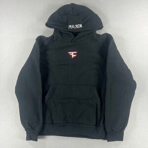 Faze Clan Black Heavyweight Hoodie Cotton Polyester Blend Men's Size Medium USA